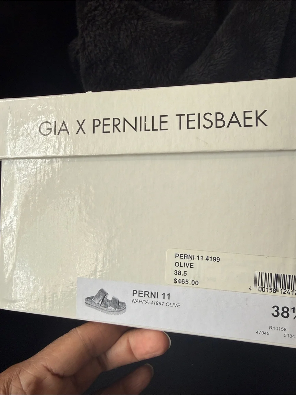 NIB GIA by Pernille Teisbaek Olive Padded Slide Sandals